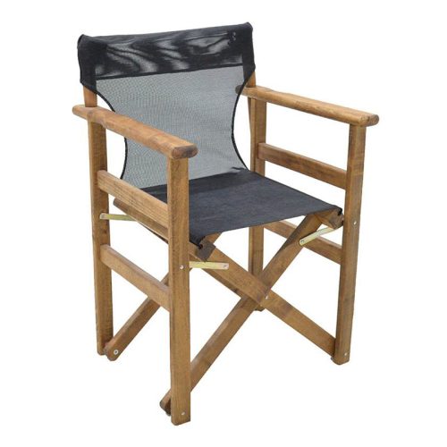 GP011-0011-1 Διάτρητο πανί επαγγελματικό για πολυθρόνα σκηνοθέτη χρώματος μαύρο Megapap