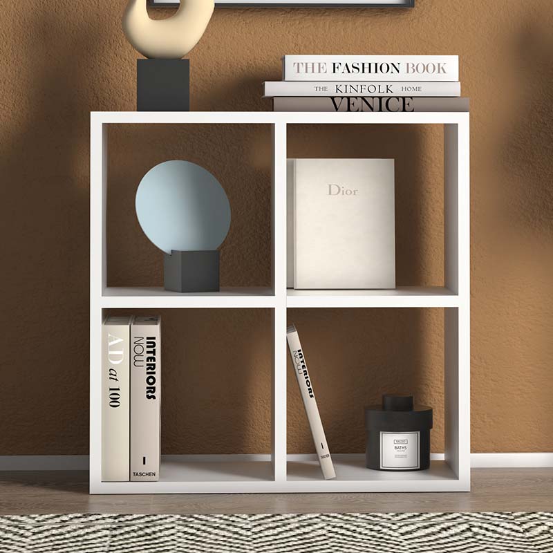 GP022-00051-2 Βιβλιοθήκη Cube Megapap χρώμα λευκό 60x23x60εκ.