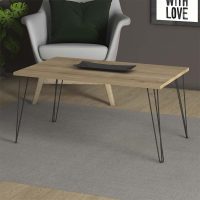 Τραπεζάκι σαλονιού Fiona Megapap χρώμα oak 90x55x43εκ.