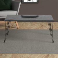 Τραπεζάκι σαλονιού Fiona Megapap χρώμα μαύρο εφέ μαρμάρου 90x55x43εκ.