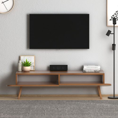 Έπιπλο τηλεόρασης Lotus Megapap χρώμα καρυδί 120x30x40εκ.