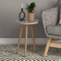 GP022-00265-1 Βοηθητικό τραπεζάκι Roma Megapap χρώμα cappuccino 33,5x33,5x46εκ.