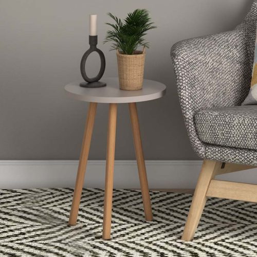 Βοηθητικό τραπεζάκι Roma Megapap χρώμα cappuccino 33,5x33,5x46εκ.