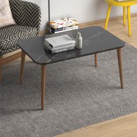 Τραπεζάκι σαλονιού Soul Megapap χρώμα μαύρο εφέ μαρμάρου 90x55x41εκ.