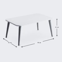 Τραπεζάκι σαλονιού Soul Megapap χρώμα γκρι ρετρό 90x55x41εκ.