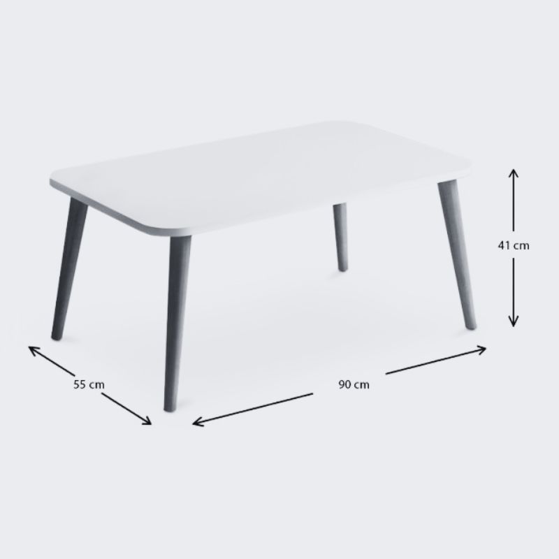 Τραπεζάκι σαλονιού Soul Megapap χρώμα γκρι ρετρό 90x55x41εκ.