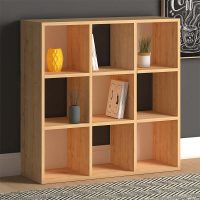 GP022-00353-1 Βιβλιοθήκη Cube Megapap χρώμα oak 90x30x90εκ.