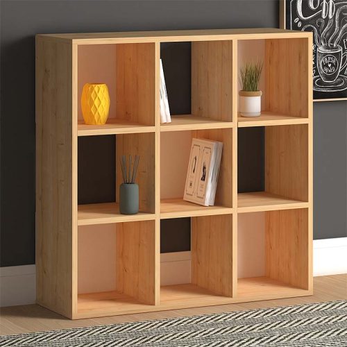 GP022-00353-1 Βιβλιοθήκη Cube Megapap χρώμα oak 90x30x90εκ.