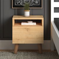GP022-00482-3 Κομοδίνο Luce Megapap χρώμα oak 40x30x47,6εκ.