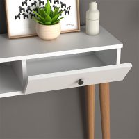 Κονσόλα Napoli Megapap χρώμα λευκό 90x29x88εκ.