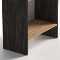 GP022-00741-3 Βιβλιοθήκη Flora Megapap χρώμα industrial grey - oak 52x25x80εκ.