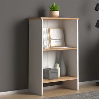 GP022-00742-1 Βιβλιοθήκη Flora Megapap χρώμα white - oak 52x25x80εκ.
