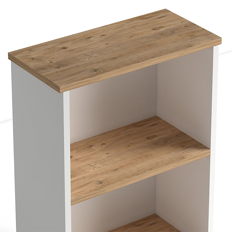 GP022-00742-3 Βιβλιοθήκη Flora Megapap χρώμα white - oak 52x25x80εκ.