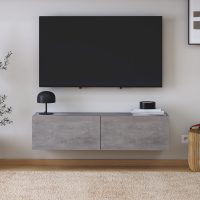 Έπιπλο τηλεόρασης επιτοίχιο Palm Megapap χρώμα γκρι ρετρό 120x32x30εκ.