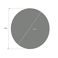 Καθρέπτης τοίχου Losta Megapap χρώμα λευκό 60x60x2,2εκ.