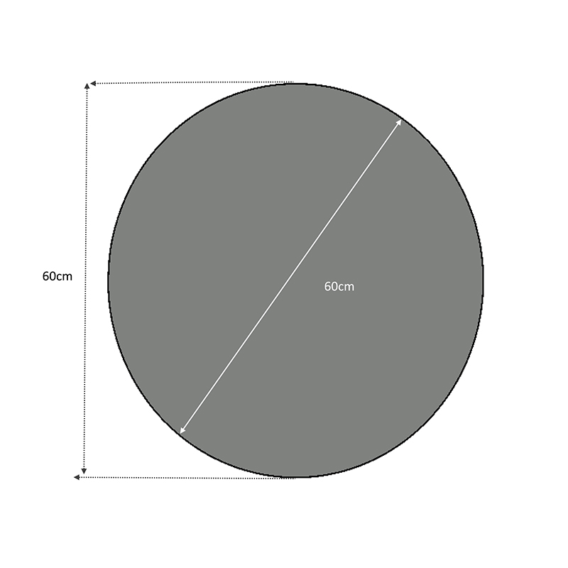 Καθρέπτης τοίχου Losta Megapap χρώμα λευκό 60x60x2,2εκ.