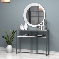 Καθρέπτης τοίχου Moon Megapap χρώμα λευκό Ø88x2,2εκ.