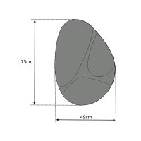 Καθρέπτης τοίχου Leon Megapap χρώμα γκρι 73x49x2,2εκ.