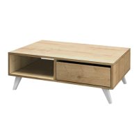 GP028-00391-2 Τραπεζάκι σαλονιού Aster Megapap χρώμα φυσικό οξιάς 120x56x40εκ.