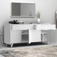 Μπουφές Sila Megapap χρώμα λευκό 140x45x72εκ.