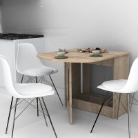 GP028-00711-1 Τραπέζι Winslet Megapap επεκτεινόμενο χρώμα φυσικό οξιάς 34(63+63)x80x76εκ.