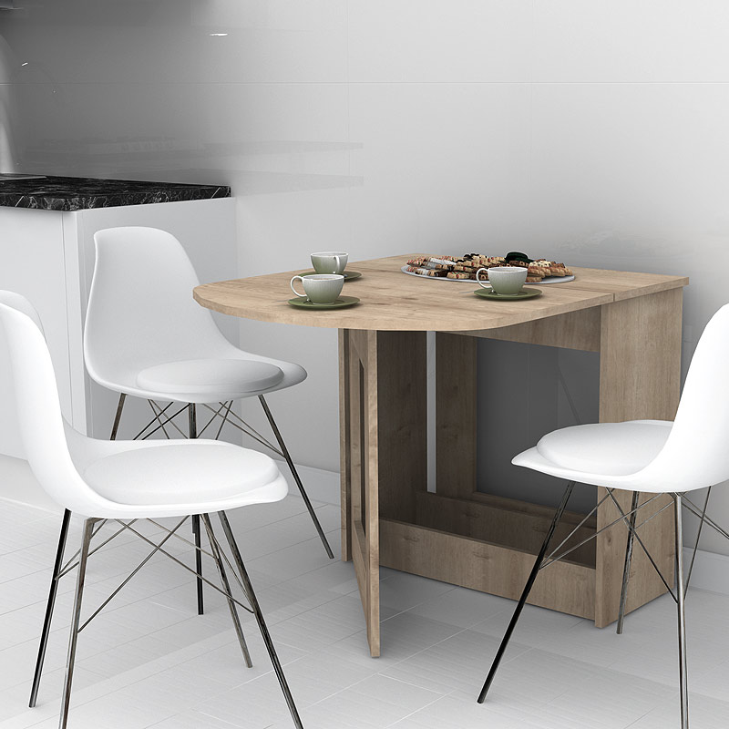 GP028-00711-1 Τραπέζι Winslet Megapap επεκτεινόμενο χρώμα φυσικό οξιάς 34(63+63)x80x76εκ.