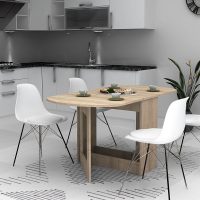 GP028-00711-2 Τραπέζι Winslet Megapap επεκτεινόμενο χρώμα φυσικό οξιάς 34(63+63)x80x76εκ.