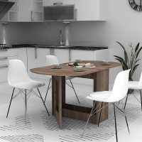 Τραπέζι Winslet Megapap επεκτεινόμενο χρώμα καρυδί 34(63+63)x80x76εκ.