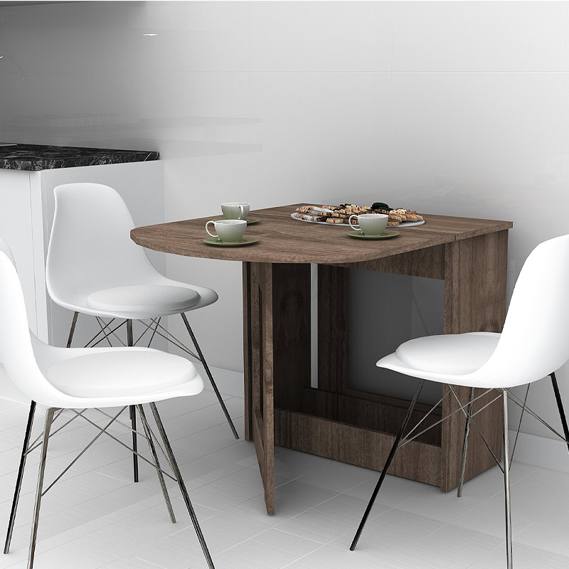 Τραπέζι Winslet Megapap επεκτεινόμενο χρώμα καρυδί 34(63+63)x80x76εκ.