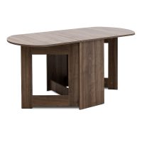 Τραπέζι Winslet Megapap επεκτεινόμενο χρώμα καρυδί 34(63+63)x80x76εκ.