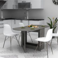 Τραπέζι Winslet Megapap επεκτεινόμενο χρώμα γκρι σκυροδέματος 34(63+63)x80x76εκ.