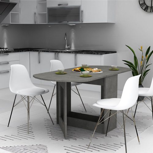 Τραπέζι Winslet Megapap επεκτεινόμενο χρώμα γκρι σκυροδέματος 34(63+63)x80x76εκ.