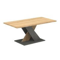 Τραπεζάκι σαλονιού Marcello Megapap χρώμα φυσικό οξιάς - γκρι σκυροδέματος 110x55x47εκ.