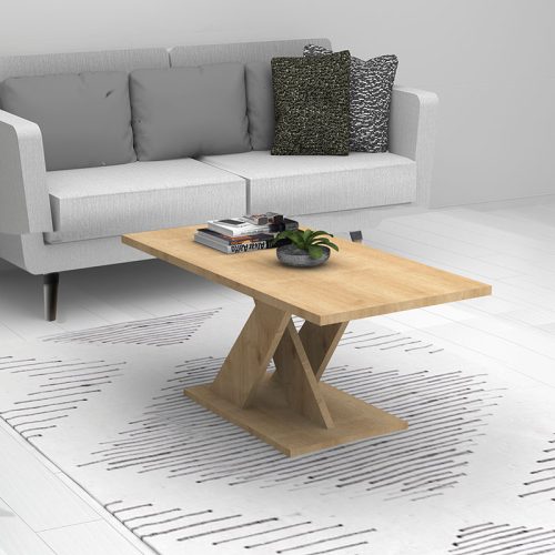 GP028-00733-1 Τραπεζάκι σαλονιού Marcello Megapap χρώμα φυσικό οξιάς 110x55x47εκ.