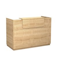 Γραφείο υποδοχής - reception Lemmon Megapap χρώμα φυσικό οξιάς 160x70x110εκ.