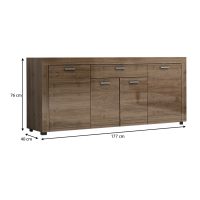 GP028-00813-3 Μπουφές Joseph Megapap χρώμα καρυδί 177x40x76εκ.