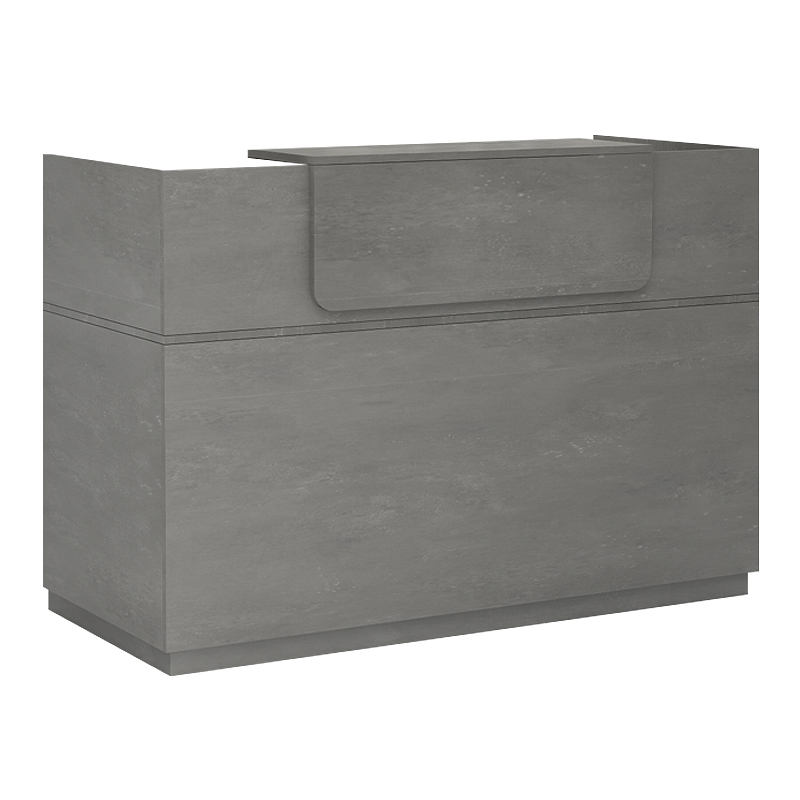 Γραφείο υποδοχής - reception Lemmon Megapap χρώμα γκρι σκυροδέματος 120x70x110εκ.