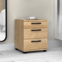 Κομοδίνο - συρταριέρα γραφείου Roco Megapap χρώμα φυσικό οξιάς 40x39x57εκ.