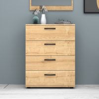 Συρταριέρα Velika Megapap χρώμα φυσικό οξιάς 73x44x96εκ.