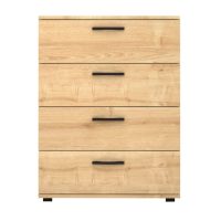 Συρταριέρα Velika Megapap χρώμα φυσικό οξιάς 73x44x96εκ.