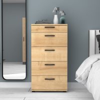 Συρταριέρα Helia Megapap χρώμα φυσικό οξιάς 60x44x108εκ.