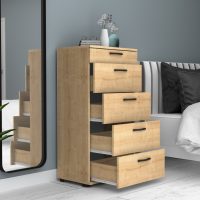 Συρταριέρα Helia Megapap χρώμα φυσικό οξιάς 60x44x108εκ.