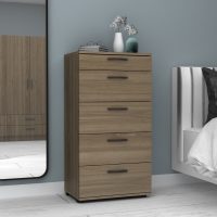 Συρταριέρα Helia Megapap χρώμα καρυδί 60x44x108εκ.