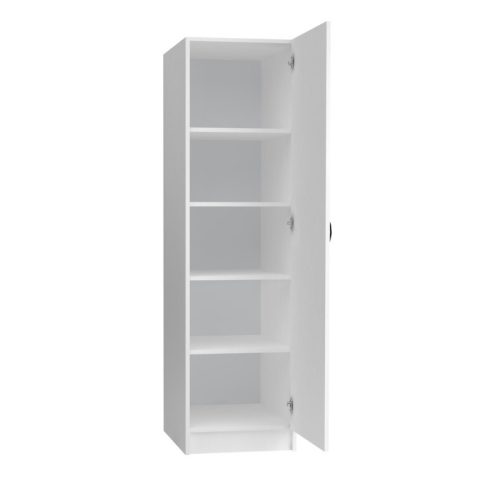 Ντουλάπα ρούχων Victoria Megapap μονόφυλλη χρώμα λευκό 50x60x181εκ.