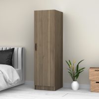 Ντουλάπα ρούχων Victoria Megapap μονόφυλλη χρώμα καρυδί 50x60x181εκ.