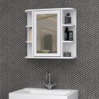 GP028-01271-2 Καθρέπτης μπάνιου Diro Μegapap χρώμα λευκό 65x17,5x60εκ.