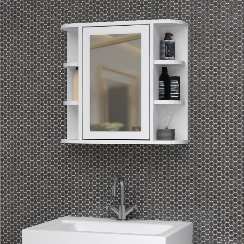 GP028-01271-2 Καθρέπτης μπάνιου Diro Μegapap χρώμα λευκό 65x17,5x60εκ.