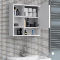 Καθρέπτης μπάνιου Demo Μegapap χρώμα λευκό 60x17,5x60εκ.