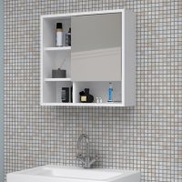 Καθρέπτης μπάνιου Demo Μegapap χρώμα λευκό 60x17,5x60εκ.