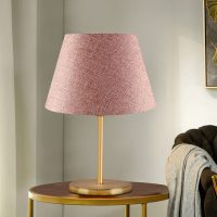 Φωτιστικό επιτραπέζιο Rosenthal Megapap ύφασμα Pvc χρώμα ροζ/χρυσό 22x17x37εκ.